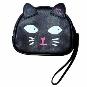 Rare Luv Betsey by Betsey Johnson Black Cat Wristlet 6”